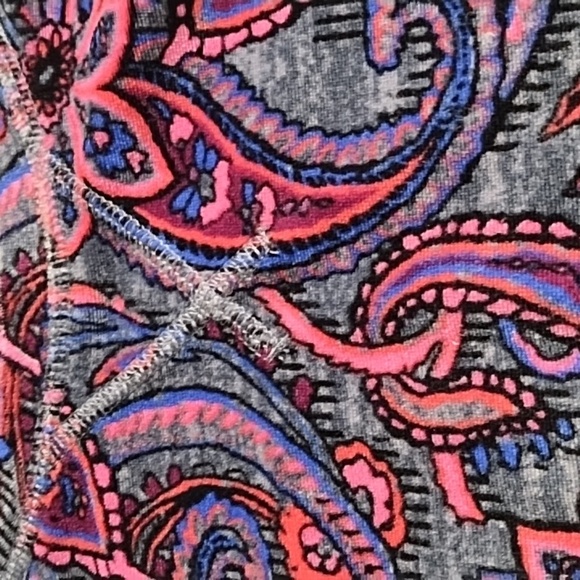 Climate Right Cuddl Duds Y2K Paisley Velour Shirt Med 8/10 - Picture 8 of 9